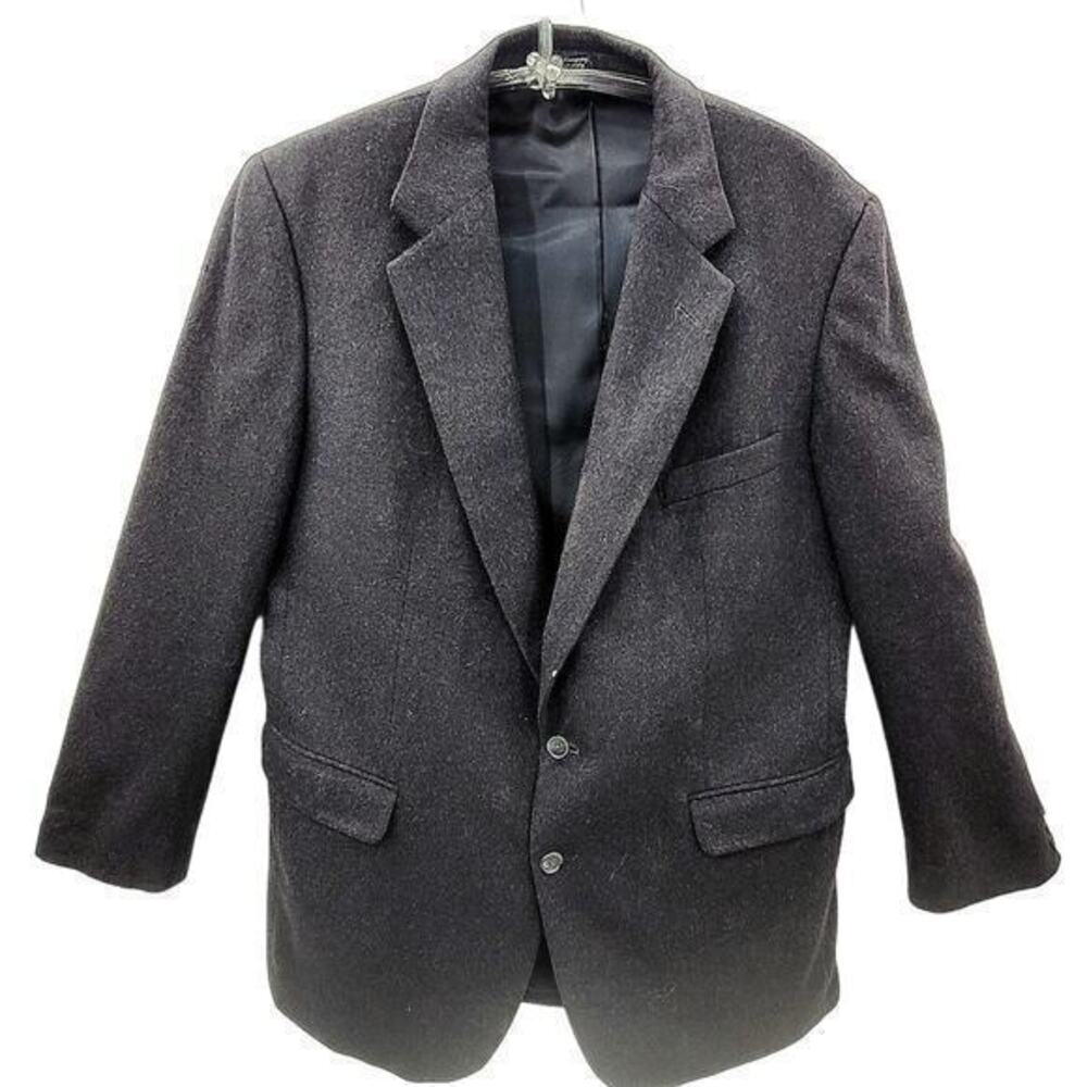 J.G. Hook Vintage Black Cashmere Single Breasted Center Vent Men's Blazer Jacket